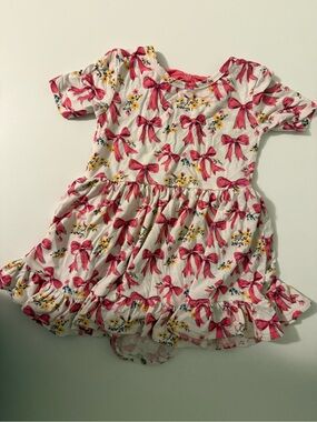 Little One Shop Bow Bodysuit Dress